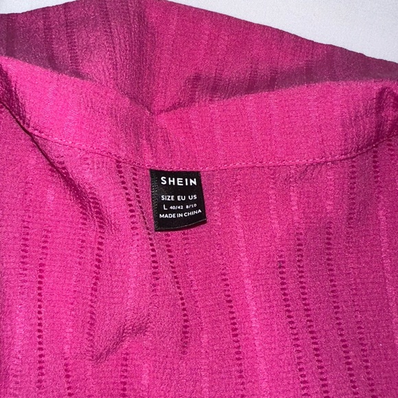 Pink matching set with pants & button up - Picture 3 of 3